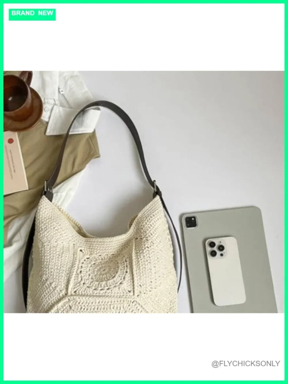 Bohemia Crochet Macrame Hobo Shoulder Beach Crossbody Bag Tote
